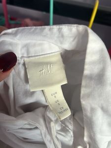 H&amp;m White Shirt Dress