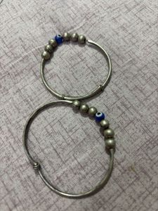 set of 2 pair silver toe rings