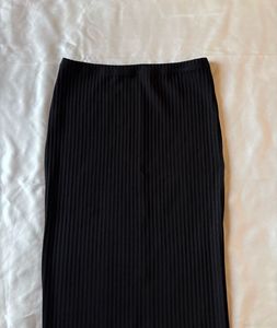 Shein Black Slit Midi Skirt