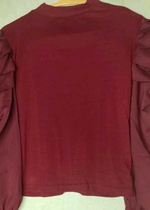 Full Sleeve Maroon Top