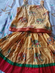Traditional Skirt nd Top set for 6 to 12 month baby