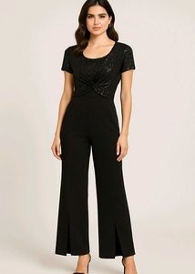 Black Sequin Jumpsuit