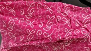Bandhni Print Cotton Kurta With Embellishment