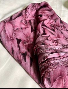 Floral Print Saree- Pink