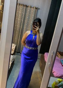 Stunning Blue Embellished Halter Gown🦋💙