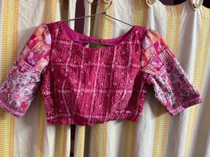 Pink and white lehenga choli with dupatta