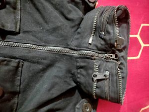 Amazing Dark Black Jacket With Hidden Hoddie