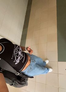 Black Printed Top