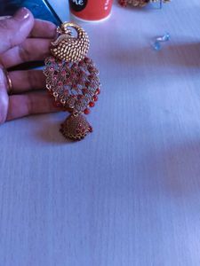 Peacock Jhumka Earrings elegant