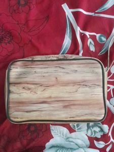 Wood Grain Cosmetic Bag