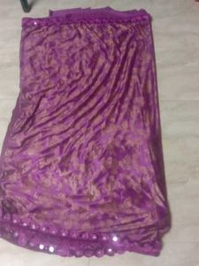 new purple reffle saree
