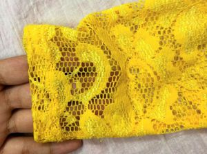 Y2K Yellow Lace Top Vintage