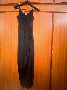 Black Bodycon Dress With Slit