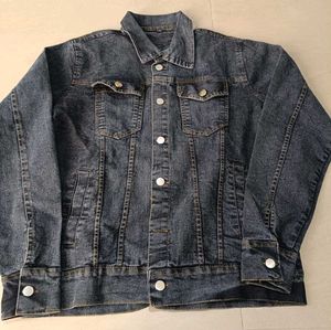 Gray Denim Jacket - Stylish &amp; Versatile,M Size