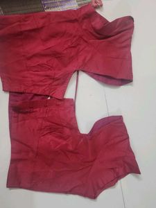 Red  Patoor Silk Blouse