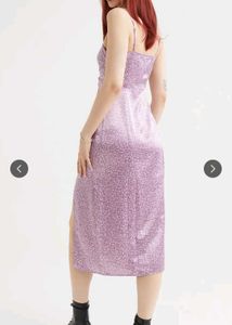 H&amp;M Satin Sweatheart Neck Dress.
