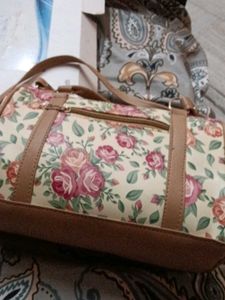Floral Print Satchel Bag