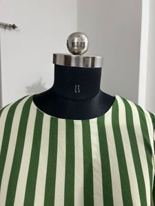 Green Striped Midi Dress