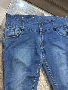 Blue High Waist Denim Jean