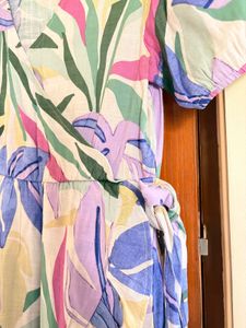 Floral Print Wrap Dress