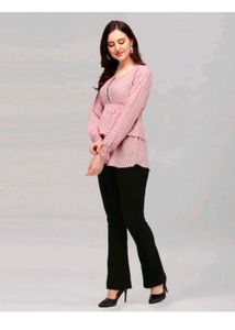 Pink Polka Dot Top