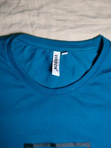 Teal Blue T Shirt For Men