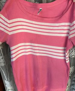 Price Drop!! TeamSpirit Pink Ribbed Top