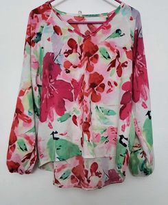 Floral Print Long Sleeve Blouse