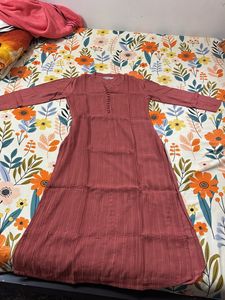Rust Cotton Blend Kurti