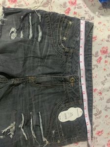 Distressed Denim Shorts