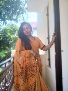 Mustard Yellow Georgette Saree