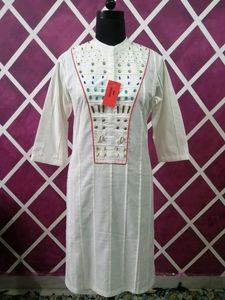 Off white embroidery Kurti