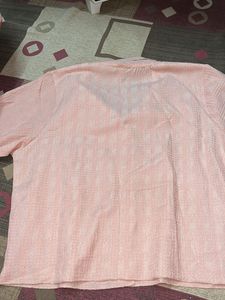 Pink Short Sleeve Button-Down Shirt