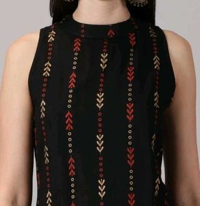 black straight kurta