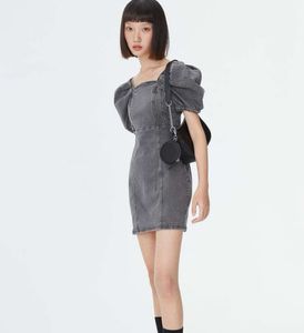 H&amp;m Puff Sleeve Denim Dress