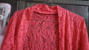 Coral Lace Duster