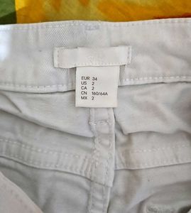 H&amp;M White Denim Shorts
