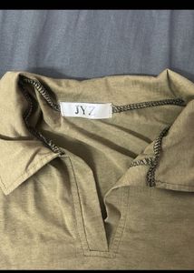 Olive Green Polo Top