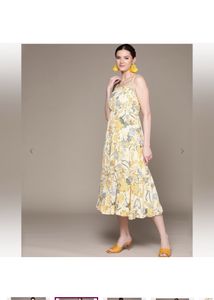 LABEL RITU KUMARFloral Print A-line Dress with Spa