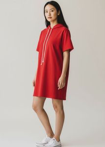 Red Short Sleeve Hoodie