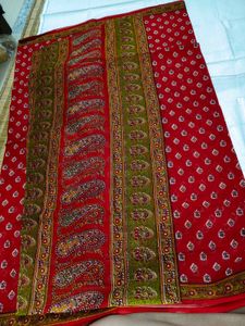 Red Floral Print Fabric
