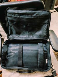 Black Leather Laptop Bag