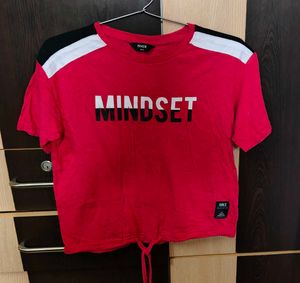 Red 'Mindset' Graphic Tee