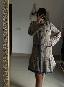 CHANEL Woven Tweed Jacket Shift Dress