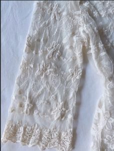 Gorgeous open lace sheer coquette top