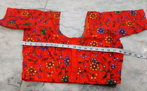 Orange Colour Wedding Silk Blouse