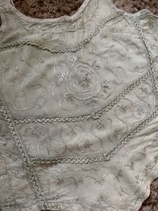 Embroidered light green Tank Top