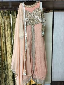 PEACH & WHITE GOWN SET