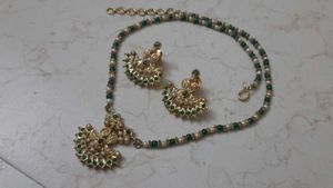 Green Golden Necklace Set