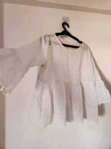 White Eyelet Blouse